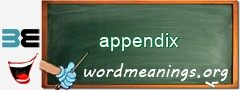 WordMeaning blackboard for appendix